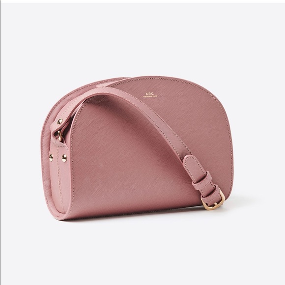 A.P.C. Saffiano Half Moon Bag Sac Demi-Lune - Picture 8 of 11